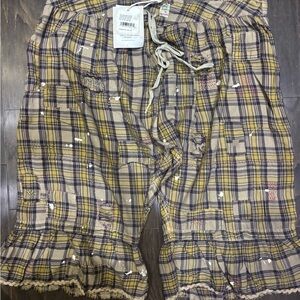 Magnolia Pearl Plaid Bloomers in Yellow and Black Nvrworn,Pristine cond